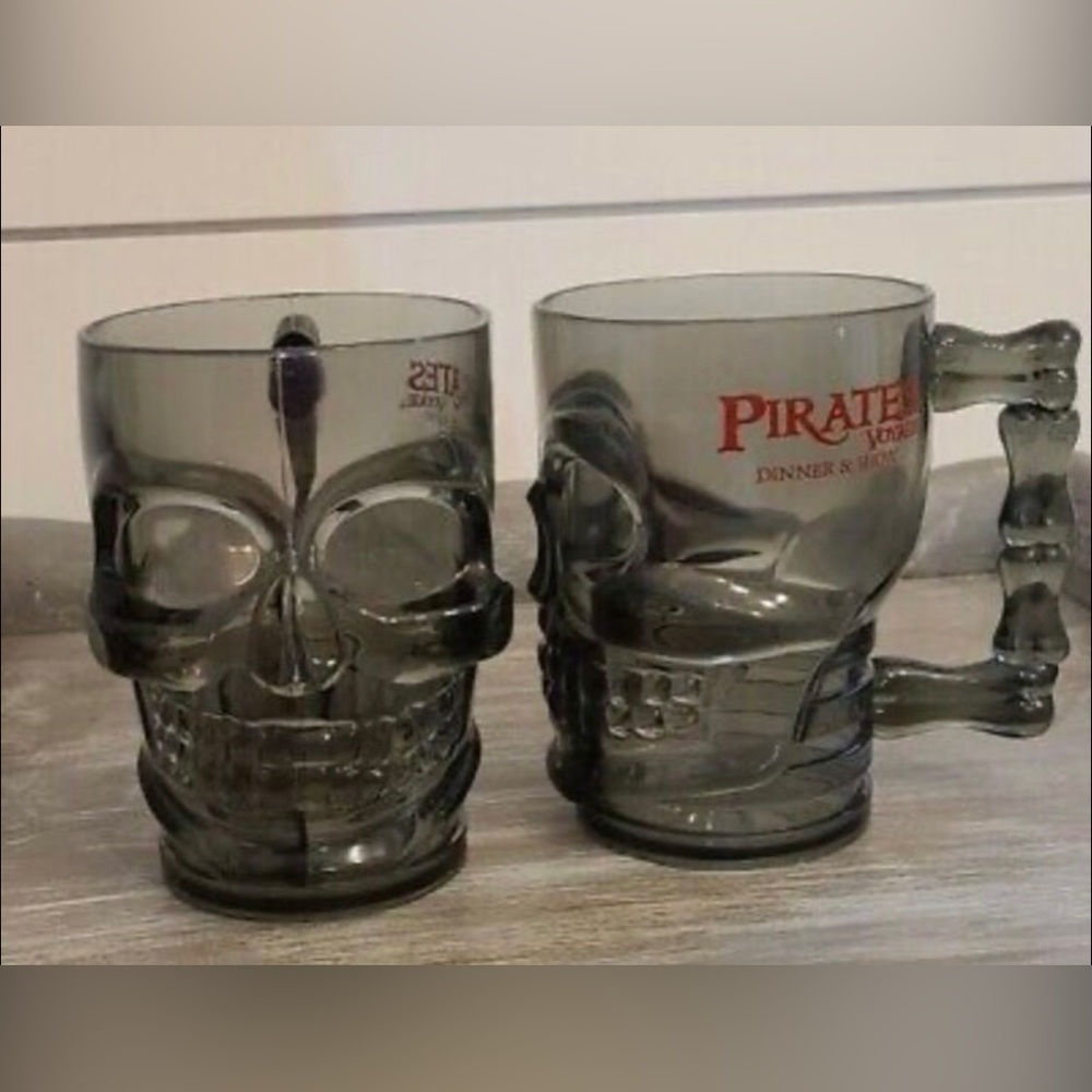 🖤 2X SKELETON SKULL CUPS 🖤